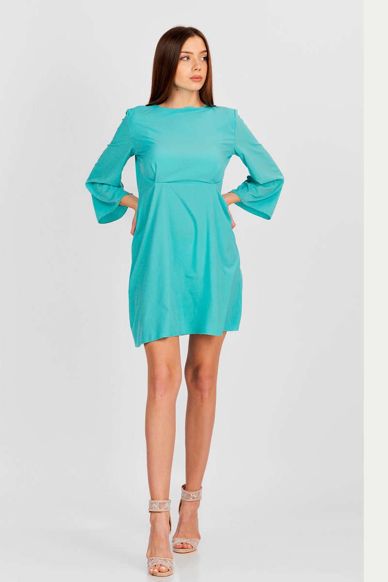 ЛЕГКОЕ ПЛАТЬЕ С ВЫРЕЗОМ НА СПИНЕ ПЛ 052НА-МЕН (МЕНТОЛ)